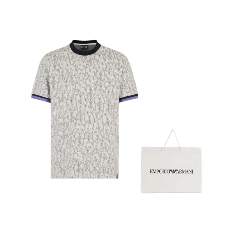 EMPORIO ARMANI EA7 SS25 T Shirt Men's Milk White-6