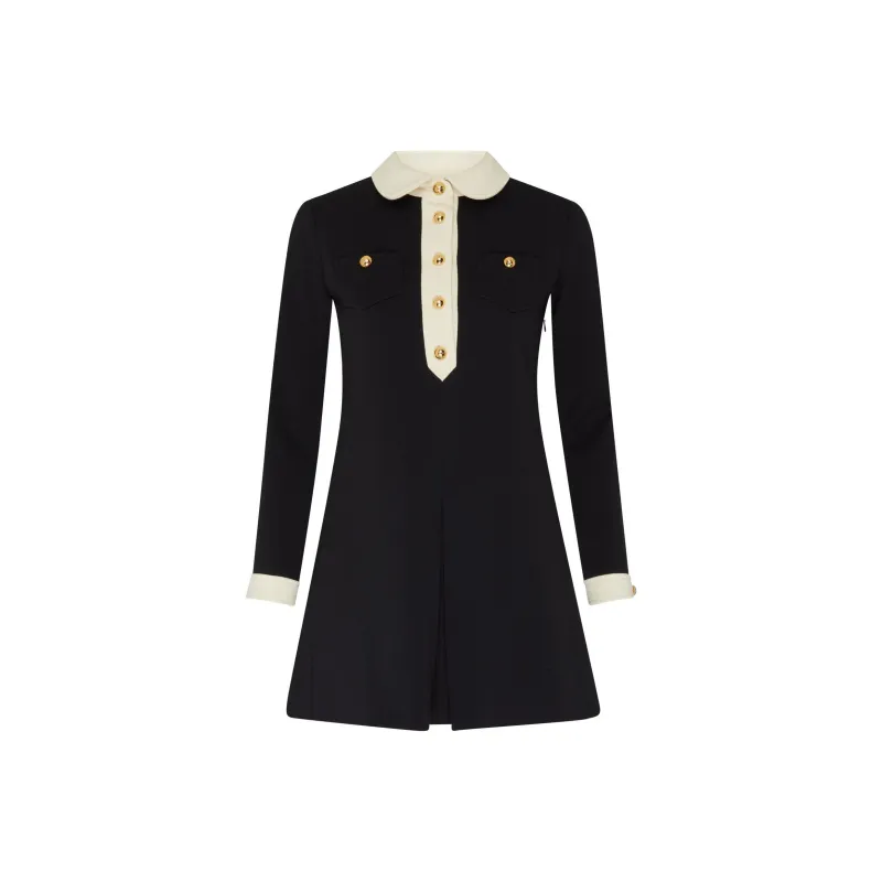 CELINE Mini Trapeze Dress In Wool Jersey-0