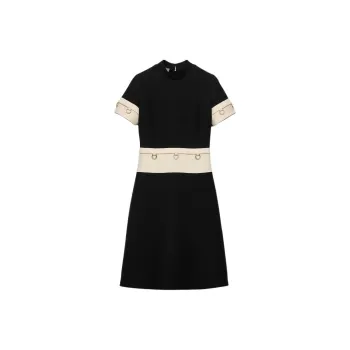 PRADA Ring detail Midi Dress