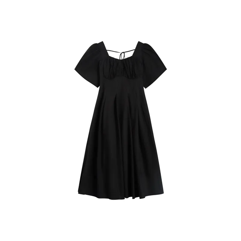 THE SEA LIFE Short Sleeved Dress Women's Black Mage-0