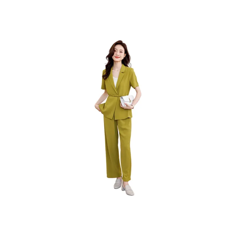 Mo Han Yi Mei Casual Suit Women's Green-0
