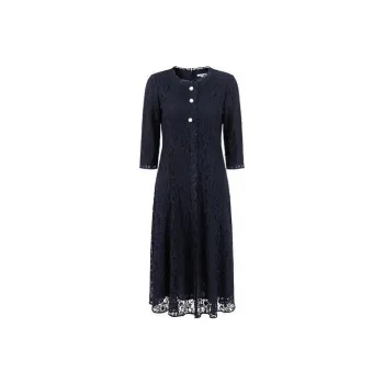 JZ. ANNAKRO Short Sleeved Dresses Women's Dark Blue