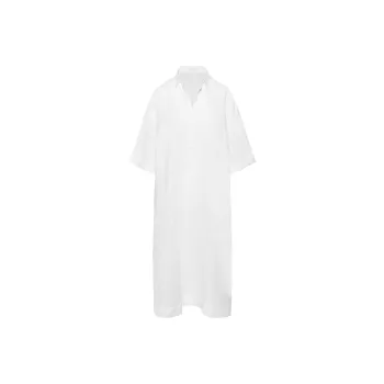 ARITZIA Little Moon Monaco Linen Dress Long-Sleeved Dresses Women's White/White