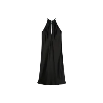 NILI LOTAN Eglantine Charmeuse Midi Dress