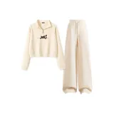 Milk White (Y Curious Cat Center Logo)+Milk White (Solid Color)