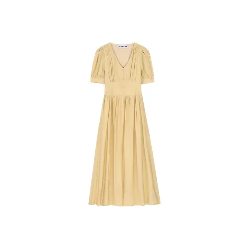 CIVICERA Short Sleeved Dresses Women's Khaki