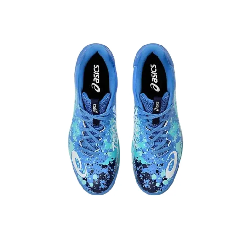 Asics TOQUE 8 Slip Resistant, Abrasion Resistant, Breathable, Supportive Soccer Shoes Men's Blue-4
