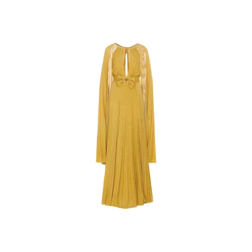 Elisabetta Franchi Bow Detailed Red Carpet Dress