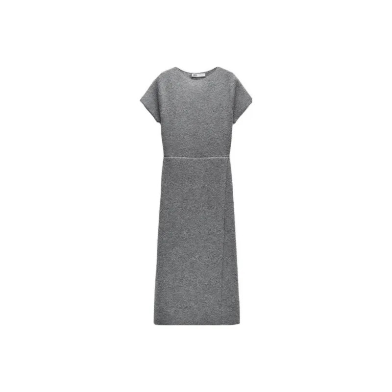 ZARA Short-Sleeved Dresses Women's Gray-0