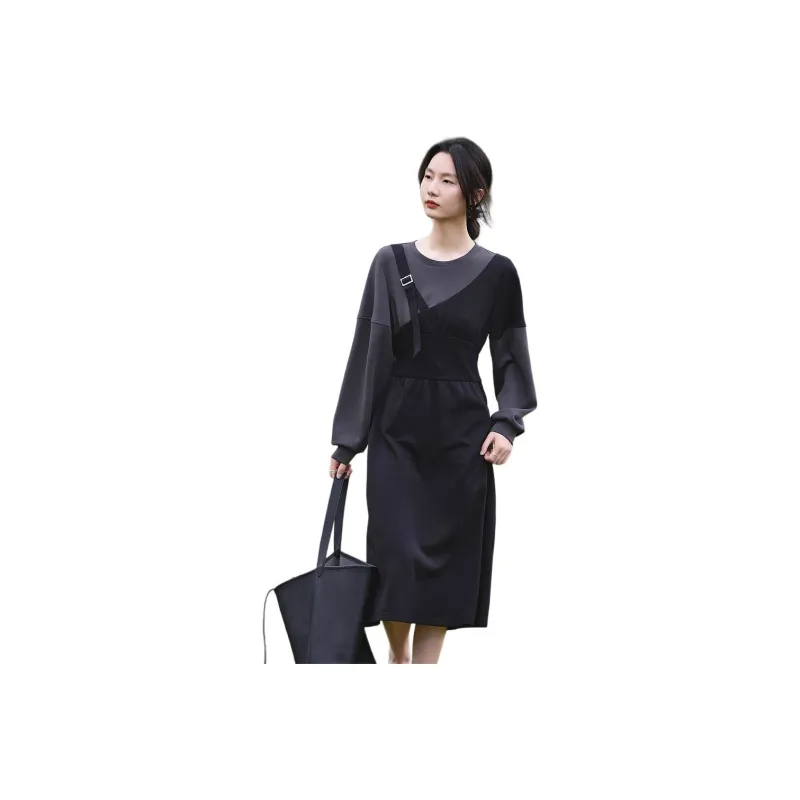 【dme】 Long Sleeved Dresses Women's Black-0