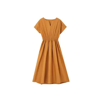 Mt Short Sleeved Dresses Women's Tangerine Orange