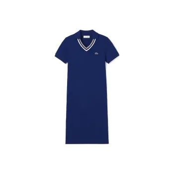 LACOSTE FW23 Short Sleeved Dresses Women's F9F/Navy Blue