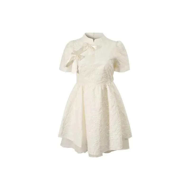 COVT Short Sleeved Dresses Women's Ecru-0