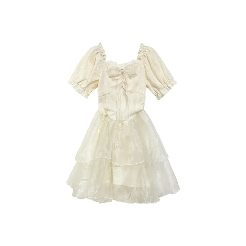 Local Gal Short Sleeved Dresses Women's Apricot-0
