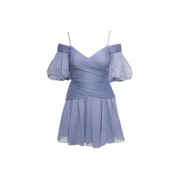 Zimmermann Pleated Wrap Mini Dress