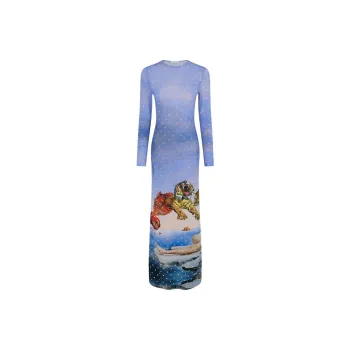 Rabanne Salvador Dali-print Maxi Dress