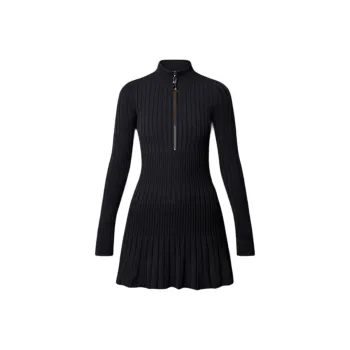 LOUIS VUITTON Long Sleeved Rib Knit Dress