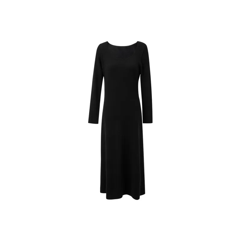 3COLOUR Long Sleeved Dress Women's Classic Black-0