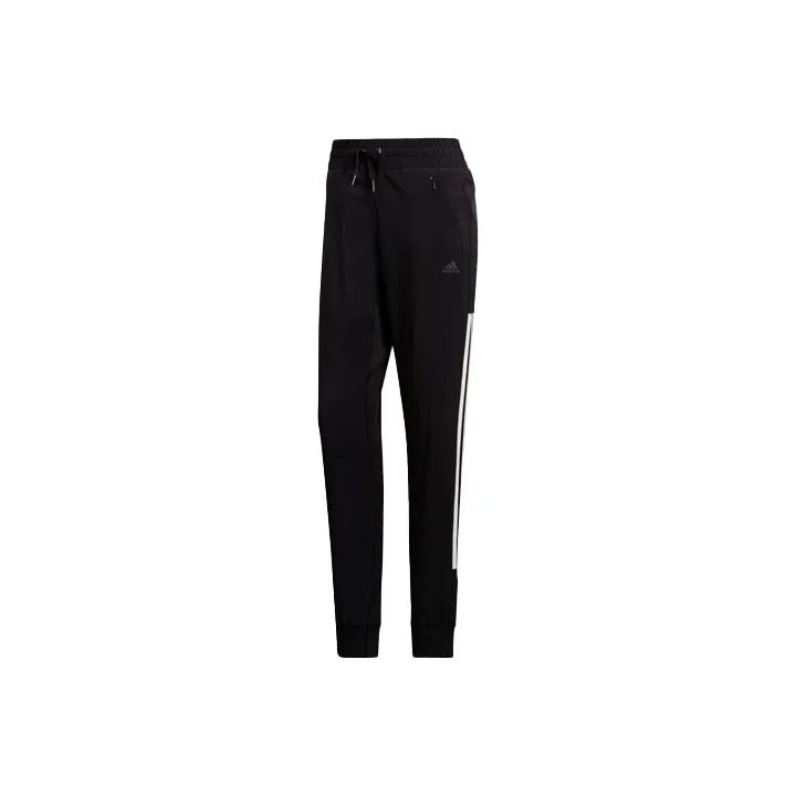 Adidas Knitted Sports Pants Women's Black-0