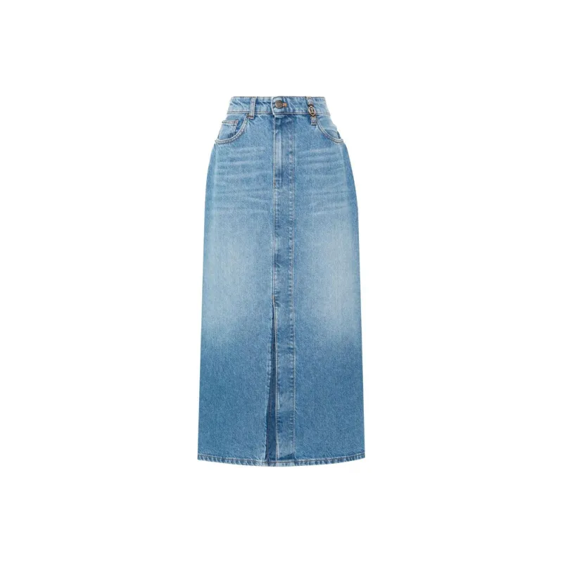 Twinset Denim Midi Skirt-0