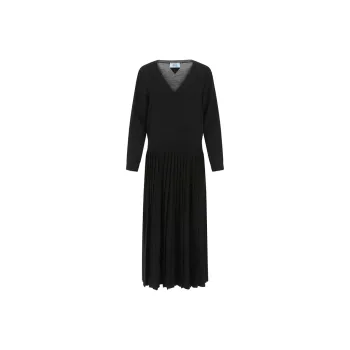 PRADA V-Neck Long Sleeved Knitted Dress