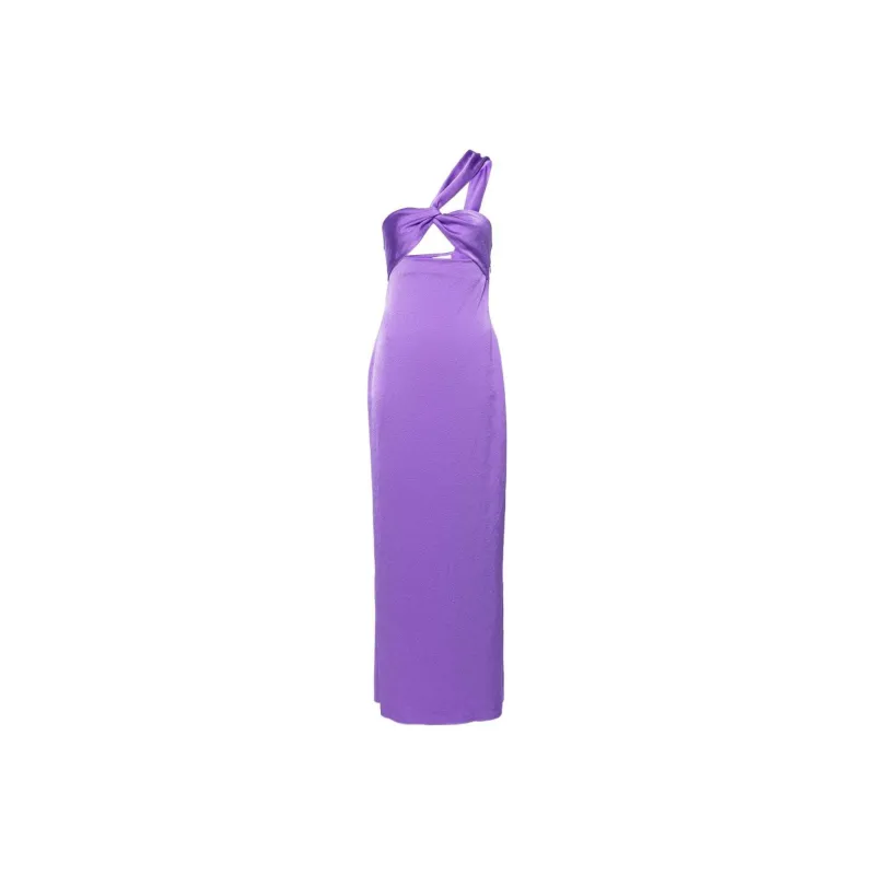 NANUSHKA Maseco Twisted Crisp Satin Maxi Dress-0