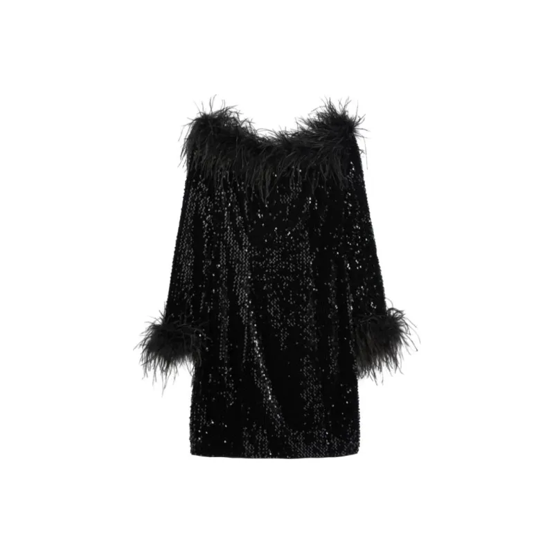 Bebe FW23 Long Sleeved Dresses Women's Black-0