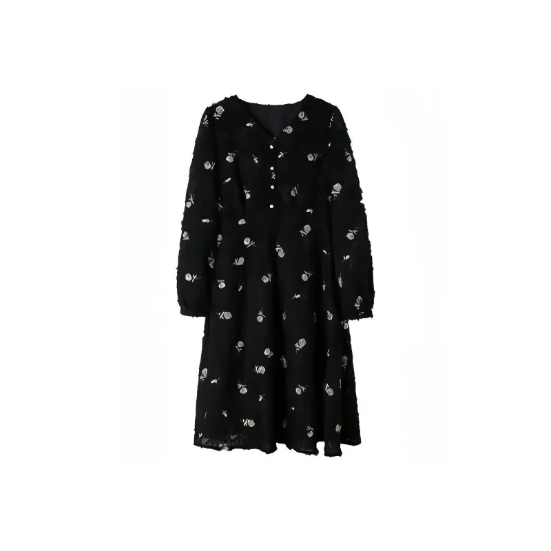Itisf4 Long Sleeved Dress Women's Black-0