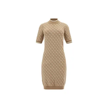 GUESS Short Sleeved Dress Women's Khaki