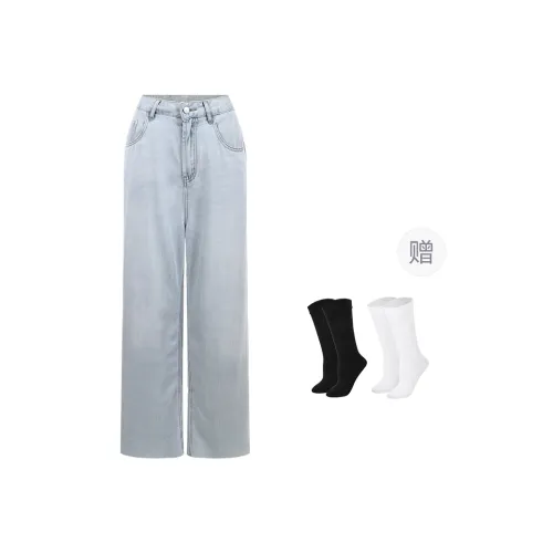 BSEVENI Jeans Women's Light Blue
