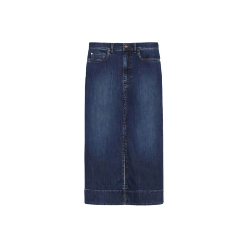 I BLUES Denim Long Skirt Women's Blue-0