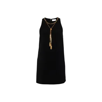 Elisabetta Franchi Embellished Crepe Boxy Mini Dress