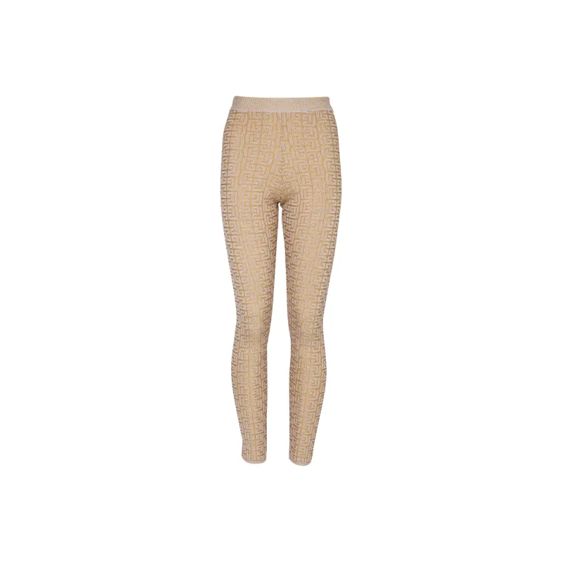 BALMAIN Labyrinth Knitted Leggings-0