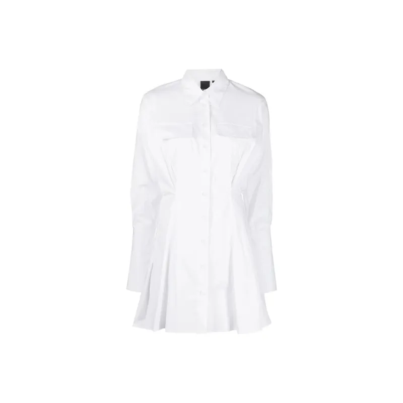 PINKO SS23 Long Sleeved Dress Women's White-0