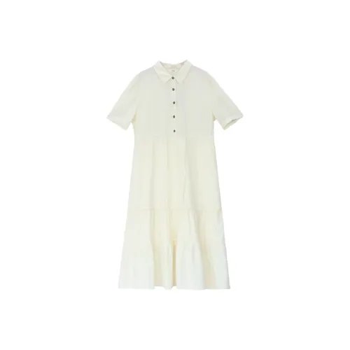 IT'REAL SS25 Short Sleeved Dress Women's Light Yellow
