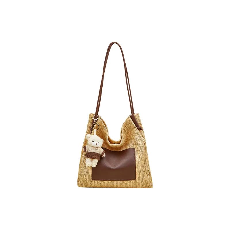 Safiya Fabric Shoulder Bag Regular Women's Coffee-0