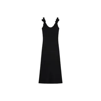 Self portrait Sleeveless Dress Women's Classic Black