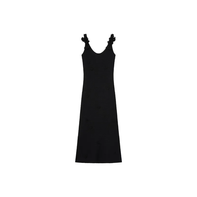 Self portrait Sleeveless Dress Women's Classic Black-0