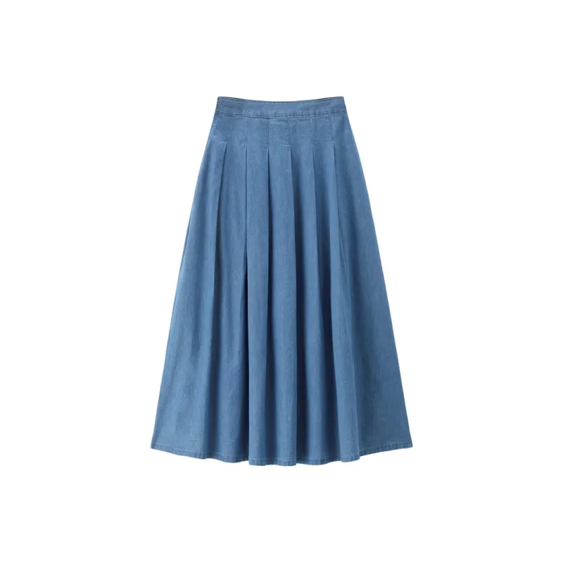 UNIQLO Denim Long Skirt Women's-0