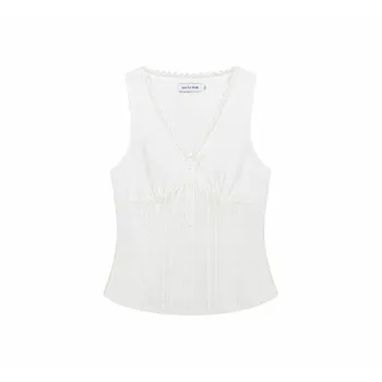 1ESS LA MODE Tank Tops Women's White