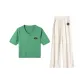 Clothing Set (Lake Green Top+Apricot Pants)