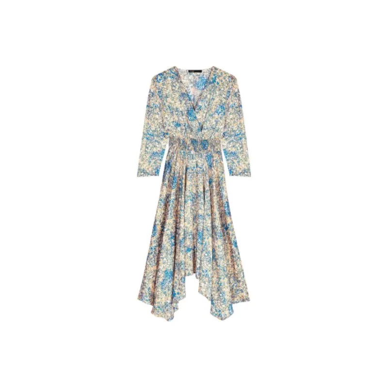Maje Long-Sleeved Dresses Women's Blue-0