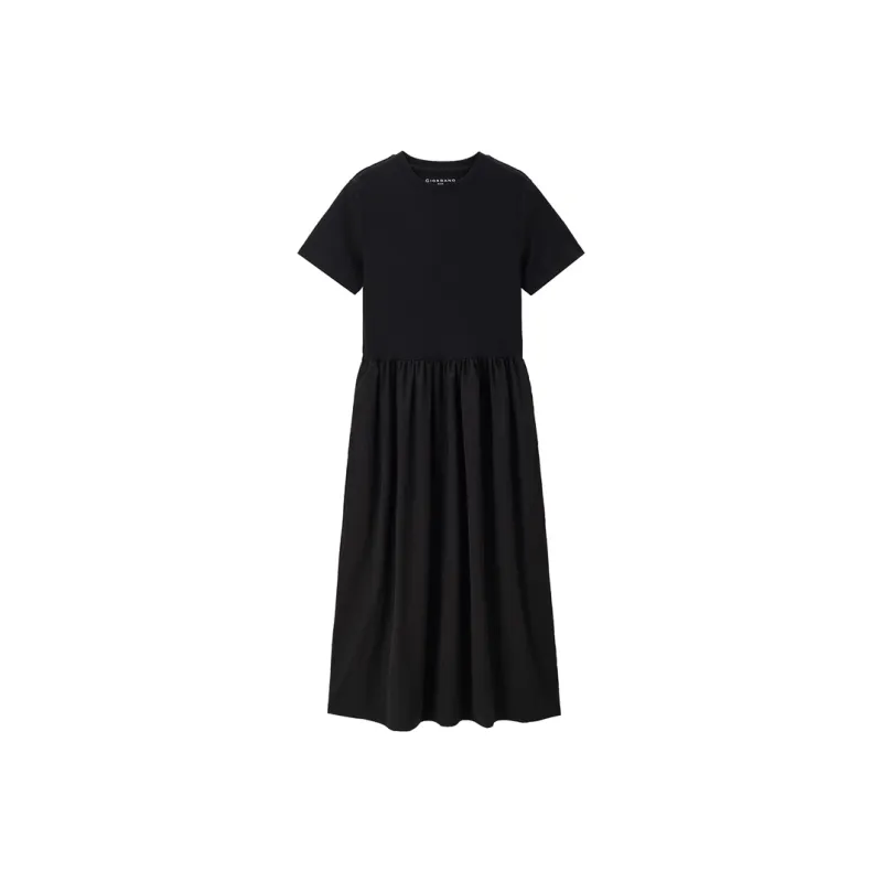UNIQLO Short Sleeved Dress Women's 09 Signature Black-0