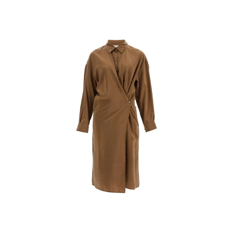 Lemaire Straight Collar Twisted Dress-0