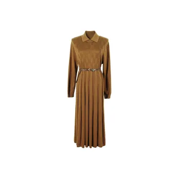 MISSSHINE Long Sleeved Dresses Women's Coffee