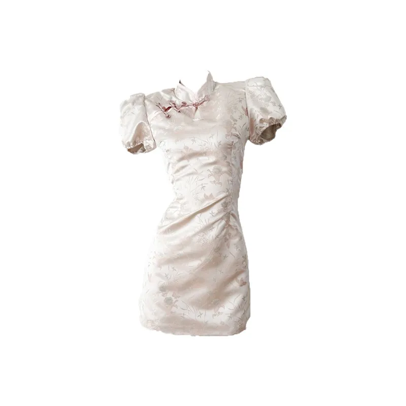 / Short Sleeved Dresses Women's Blush Color-0
