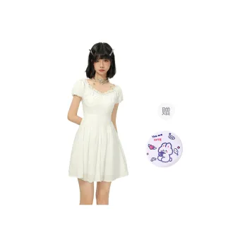 EVPGB Short Sleeved Dresses Women's White