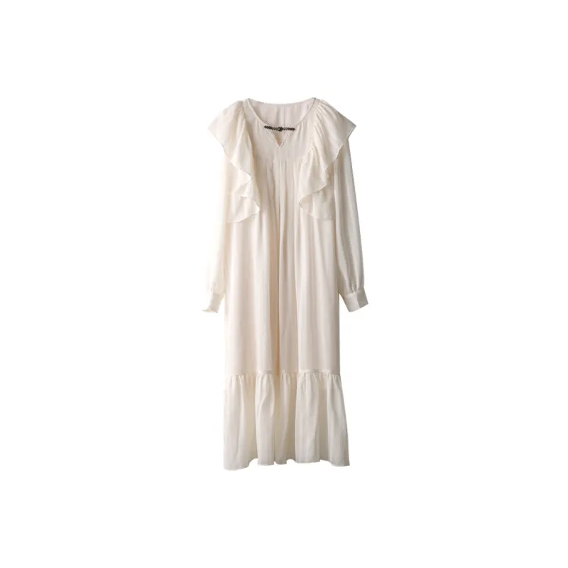 ANNECHEN Flared Dress Dress Summer Women's Includes Gift Box Sets White-0