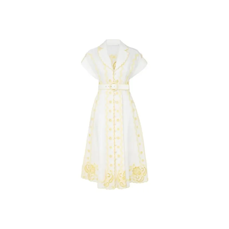 Zimmermann SS25 Short Sleeved Dress Women's Yellow-0
