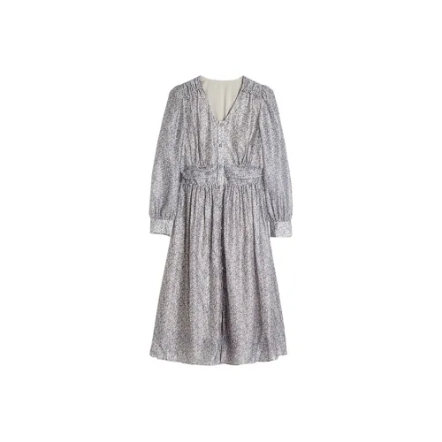 Mapping Long Sleeved Dresses Women's Purple